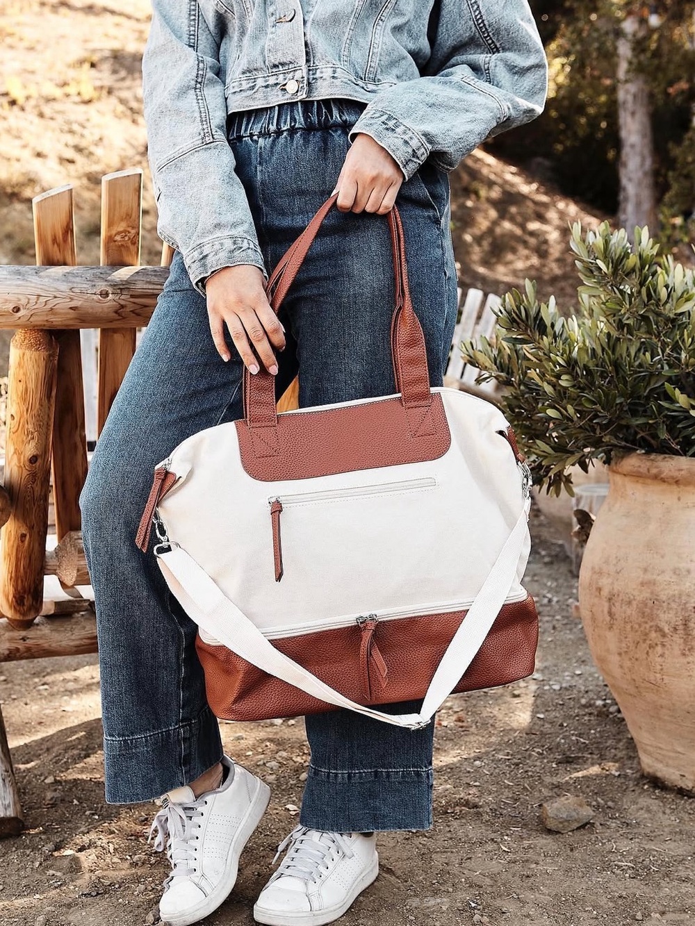 GRAF LANTZ Canvas Travel Weekender Tote NEW $158